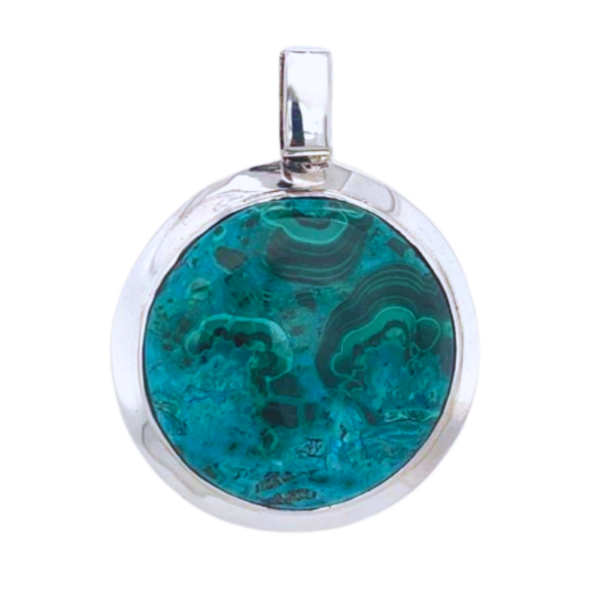 Azurite Malachite Chrysocolla Unisex Pendant wholesale sterling natural gemstone jewelry