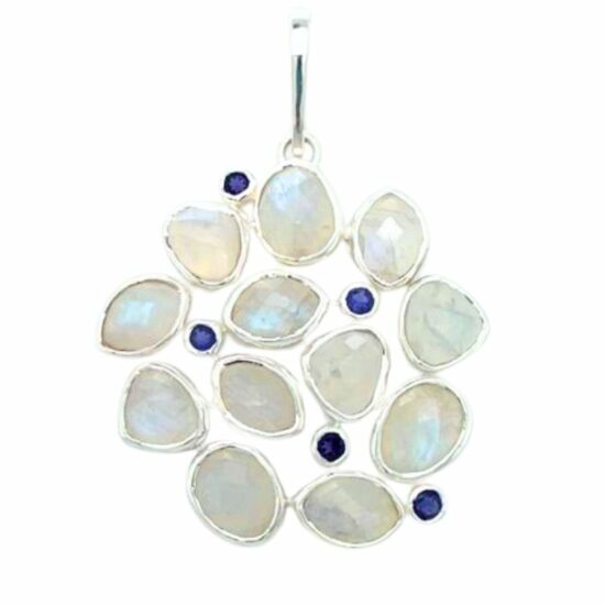 Moonstone Iolite Circle of Love Pendant 925 silver best jewelry suppliers