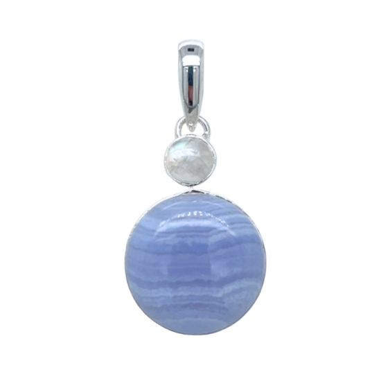 Blue Lace Moonstone Heavenly Pendant wholesale sterling silver natural gemstone jewelry supplier