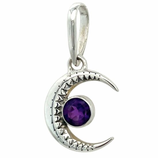 Crescent Moon Destiny Pendant natural stones sterling silver suppliers