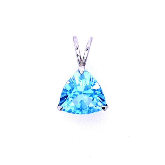 Blue Topaz Glistening Trillion Pendant wholesale jewelry manufacturers USA