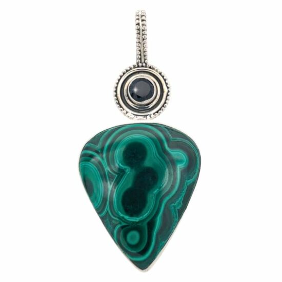 Malachite Radhas Sacred Lake Pendant artisan natural gemstone wholesale jewelry