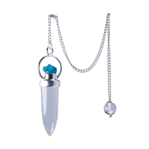 Clear Quartz Cavansite Pendulum jewelry vendors wholesale