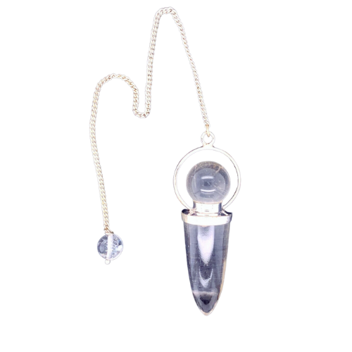 Crystal Ball On Crystal Pendulum sterling silver wholesale jewelry supplies
