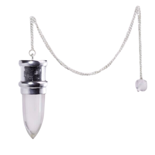 Clear Quartz Black Tourmaline Pendulum sterling silver wholesale jewelry supplies