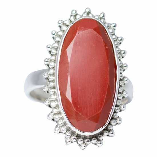 Red Jasper Courage Oval Ring