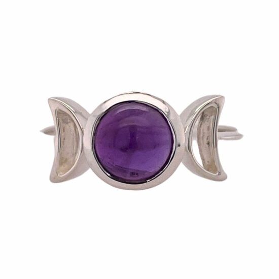 Amethyst Triple Goddess Moon Ring real jewelry wholesale jewelry vendors