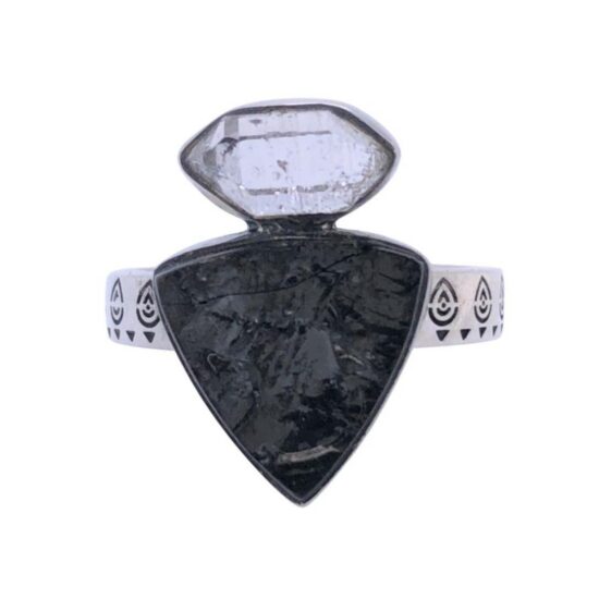 Shungite Herkimer Diamond Sensation Ring