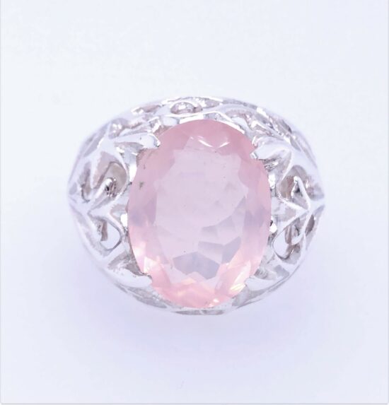 Lady Guinevere Rose Quartz Ring luxury jewelry vendors sterling silver