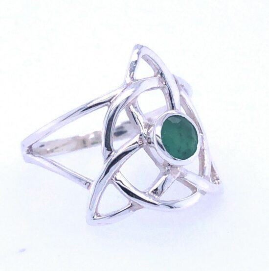 Emerald Celtic Triquetra Ring Fine jewelry wholesale suppliers
