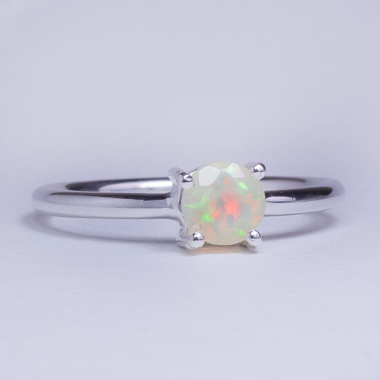 Opal Sparkle Round Ring