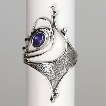 Iolite Dragon Eye Ring