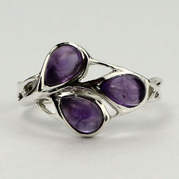Amethyst Buds Ring crystal jewelry wholesalers natural stones