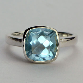 Blue Topaz Pizazz Ring real jewelry wholesale crystal gemstones