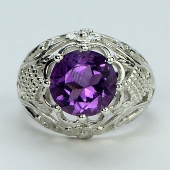 Amethyst Celtic Thistle ethically handcrafted exclusive designs