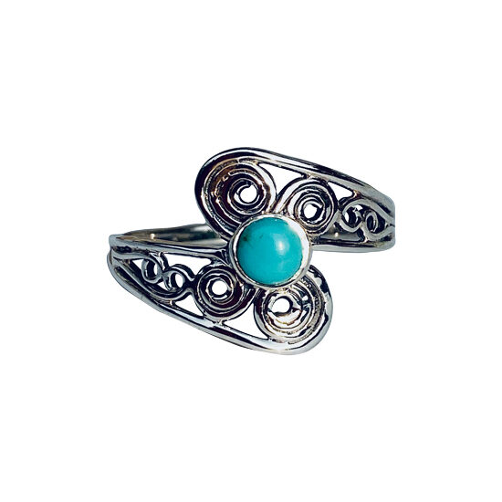 Turquoise Swirls Ring