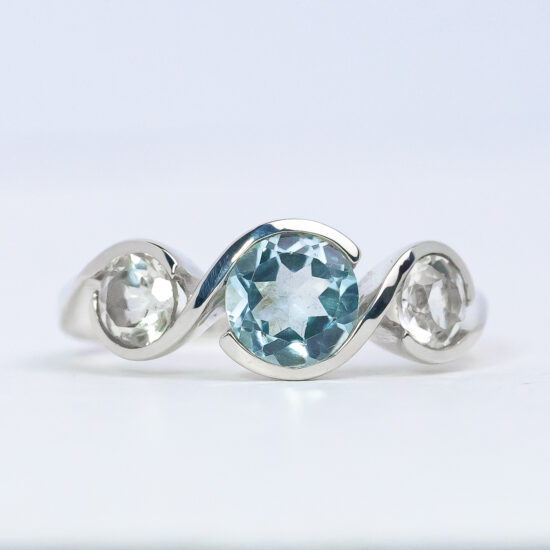 Blue Topaz Twister Ring unique jewelry wholesale suppliers