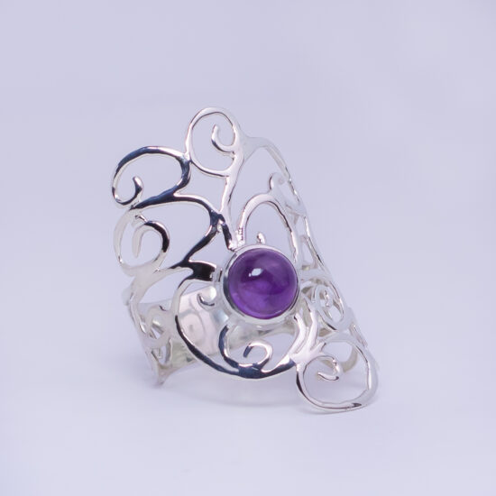 Amethyst Spiral Swirls Ring jewelry wholesale supplies exclusive designs