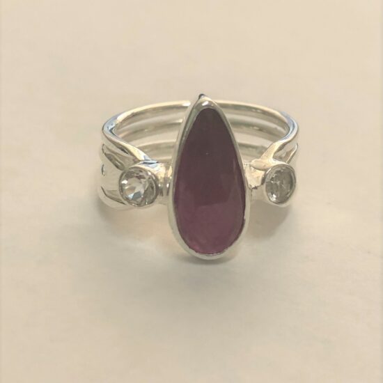 Ruby White Topaz Confidence Ring bulk jewelry crystal gemstones