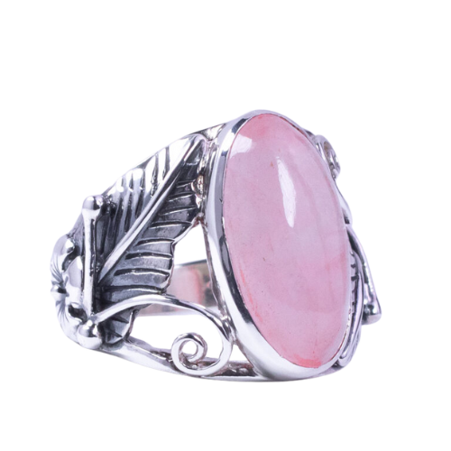 Rose Quartz Desert Flower Ring women's jewelry wholesale supplier
