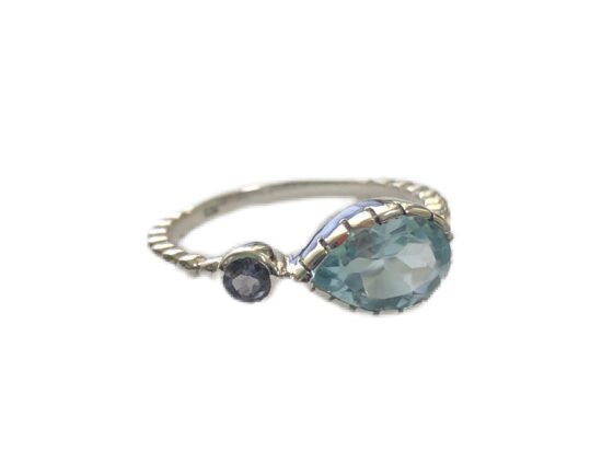 Blue Topaz Iolite Cheer Up Ring buy earrings in bulk buy wholesale jewelry