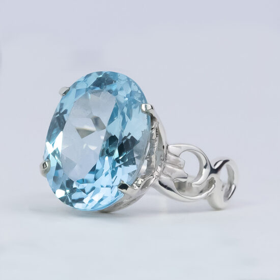 Blue Topaz Flourish Ring sterling silver wholesale suppliers