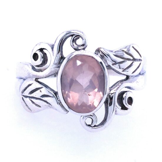 Rose Quartz Harmonious Swirls Ring exclusive and rare gemstones