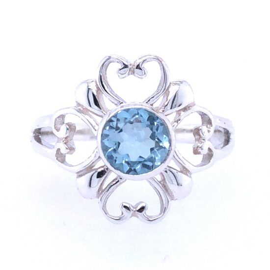Blue Topaz Poetic Hearts Ring your go-to wholesale jewelry supply store online