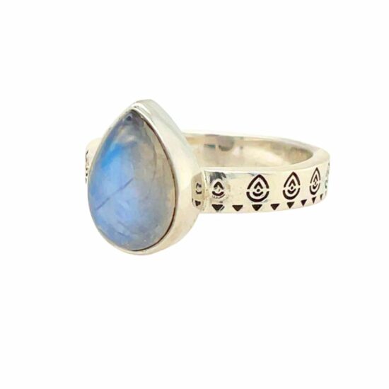Moonstone Teardrop Treasure Ring jewelry store suppliers bohemian jewelry