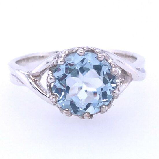 Blue Topaz Splendor Ring simple wholesale shopping sterling silver