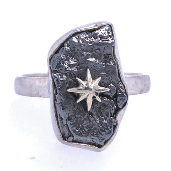 North Star Meteorite Tektite Ring wholesale sterling silver manufacturers