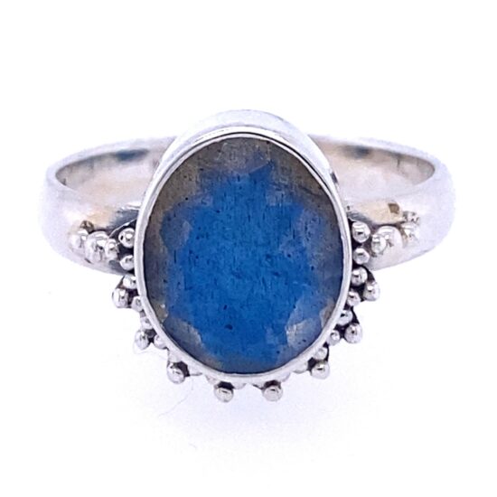 Labradorite Blue Flash Oval Ring wholesale crystal gemstone suppliers
