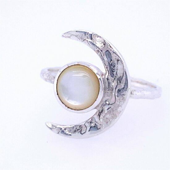 Mother of Pearl Crescent Moon sterling silver wholesale jewelry supplies