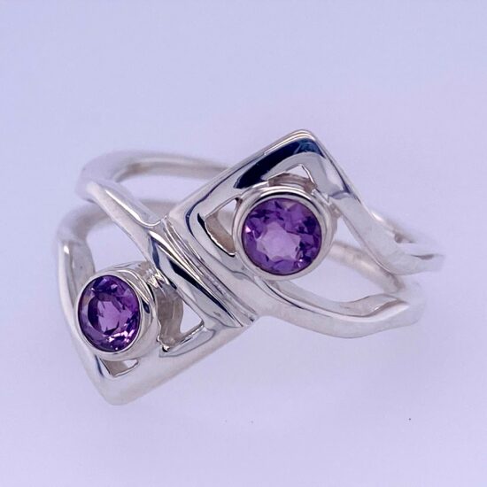 Amethyst Two Moons Ring hand-picked jewelry for retailers