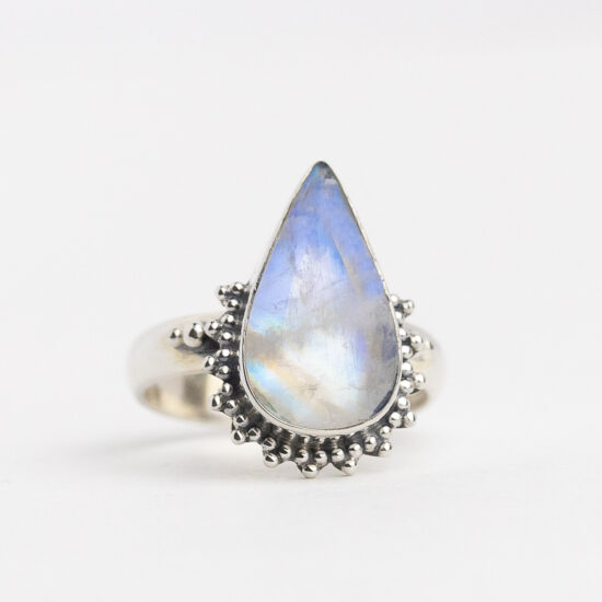 Moonstone Tribal Shine Tear Ring wholesale suppliers for jewelry vendor direct