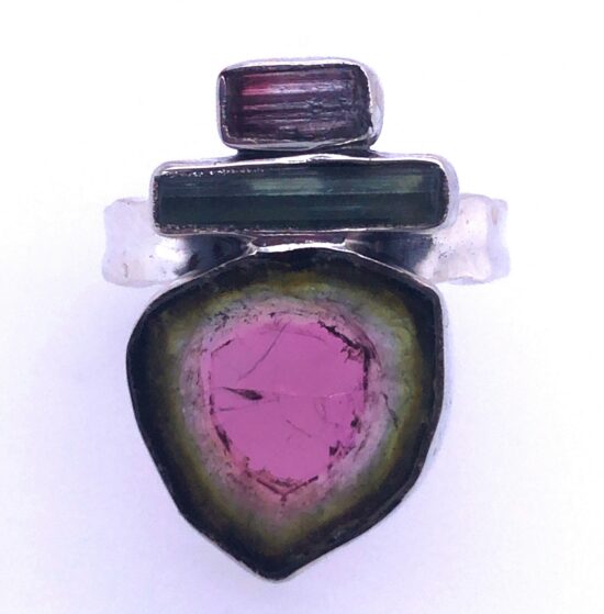 Watermelon Tourmaline Madness Ring sterling silver wholesale jewelry supplies