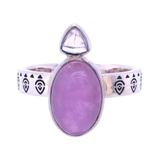 Kunzite Moonstone Divine Love Ring local wholesale quality gemstone jeweler