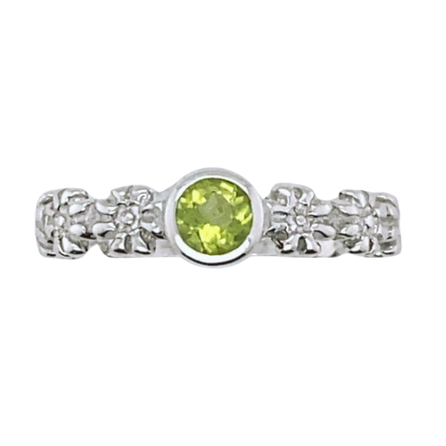 Peridot Daisy Chain Ring wholesale sterling silver gemstones jewelry fashion