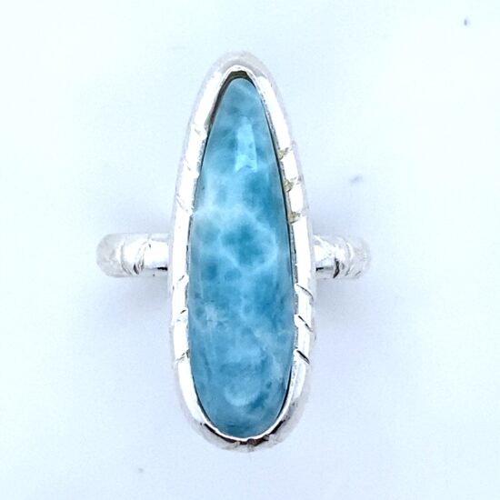 Larimar Luxuriant Teardrop Ring jewelry collection natural stones