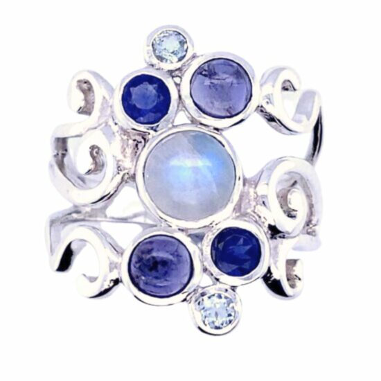 Moonstone Blues Vortex Ring bulk jewelry supplies wholesale