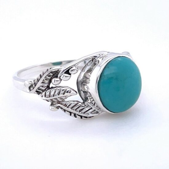Turquoise Leaf Fest Ring bulk jewelry sterling silver 925