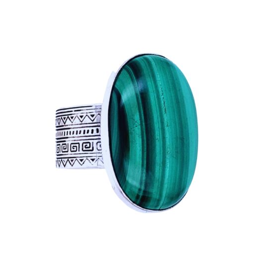 Malachite Sacred Tribe Unisex Ring jewelry for your business