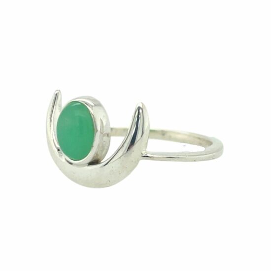 Chrysoprase Moon Phase Ring wholesale jewelry supply companies