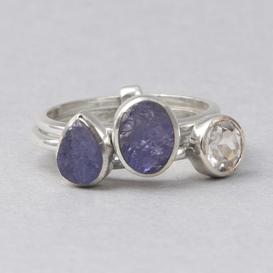 Tanzanite White Topaz Create Your Design Ring new age sterling silver suppliers