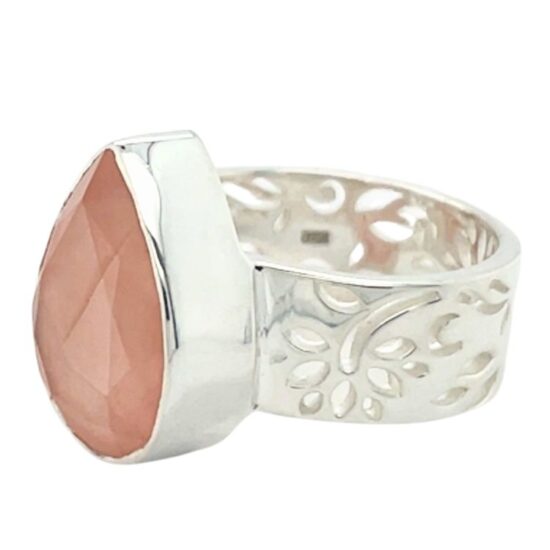 Rose Quartz Rose Buds Ring