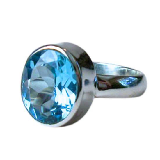 Topaz Sky Blue Ring ethically handcrafted exclusive designs