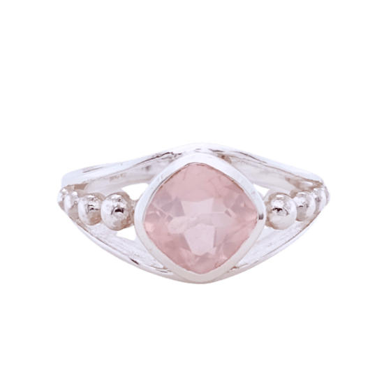 Rose Quartz Well Wisher Ring unique sterling silver natural gemstone wholesale jewelry