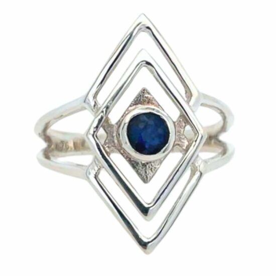 Sapphire Sacred Geometry Ring - Image 2