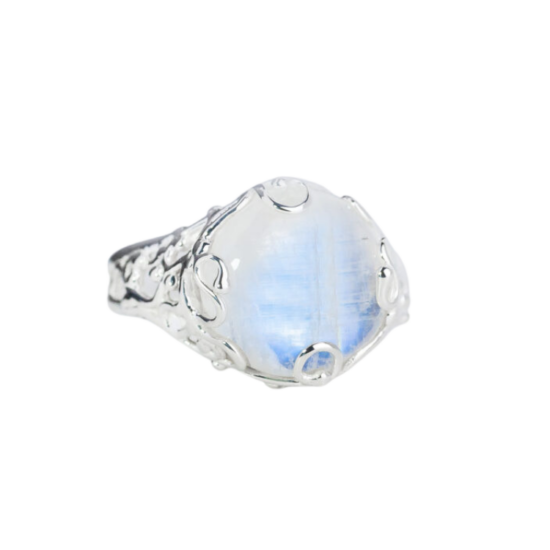 Moonstone Dancing Forest Spirit Ring wholesale sterling silver gemstone jewelry supplier