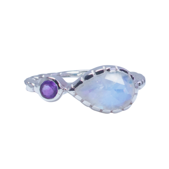 Moonstone Amethyst Cheer Up Ring best jewelry wholesalers new age